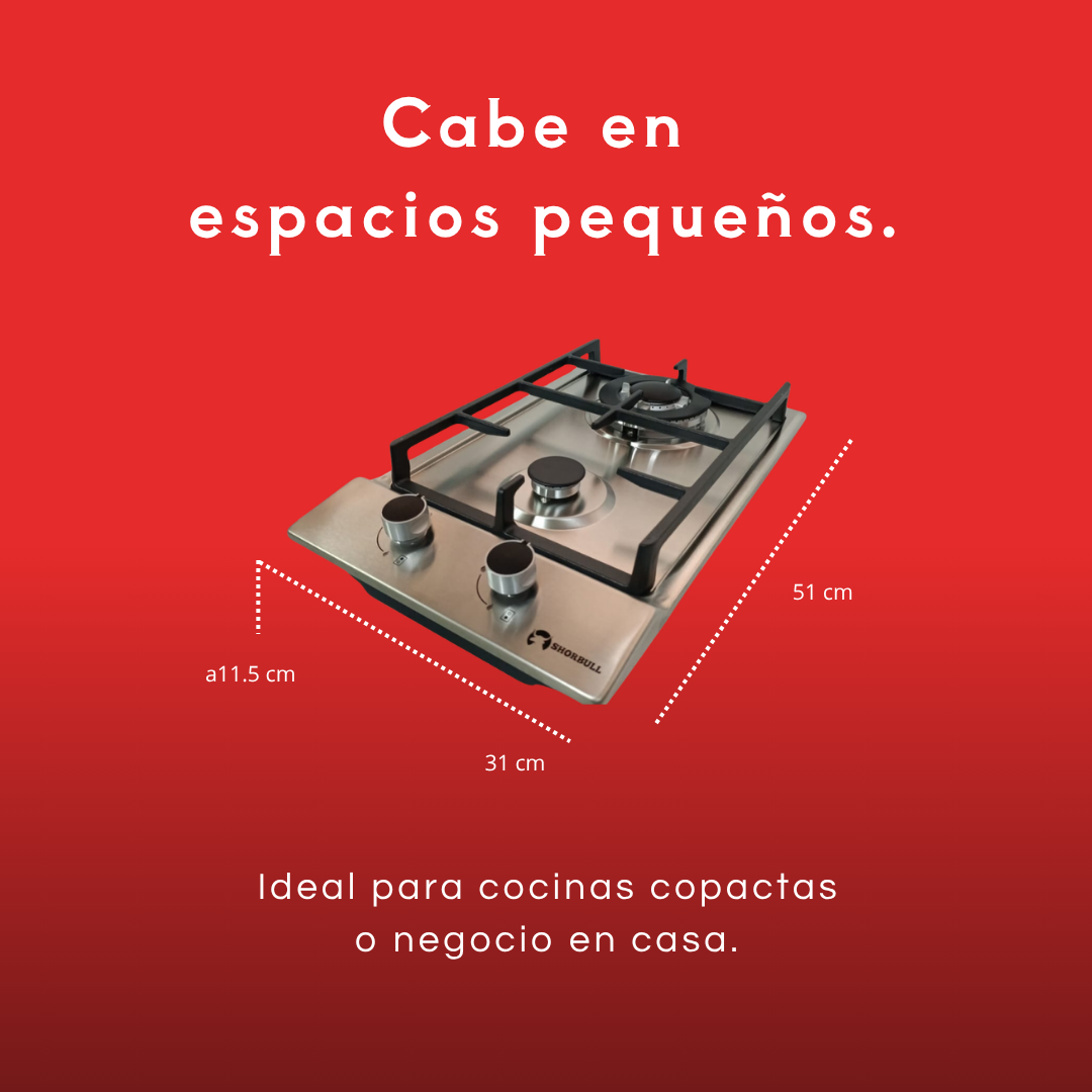 Parrilla 2 Quemadores Acero Inoxidable.  EMPIEZA HOY TU NEGOCIO