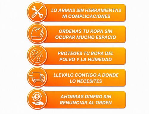 CLOZZY | CLÓSET ORGANIZADOR PLEGABLE